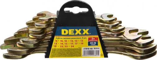 Набор ключей гаечных рожковых DEXX 27018-H8