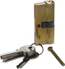 Цилиндровый механизм тип ключ-ключ английский тип ключа (5 шт.) длина 60мм Цвет - латунь. ЗУБР МАСТЕР 52101-60-1